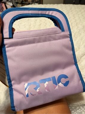 NWT RTIC Kids Lilac Soft Lunch Tote with Blue Trim